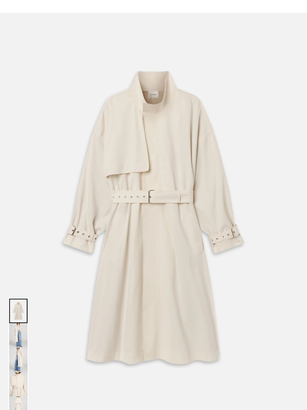 Frame Denim The Field Trench Coat Ecru